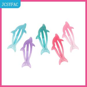 JCSYFAC  5Pcs Đầy Màu Sắc Long Lanh Cá Heo BB Tóc Side Clip Barrettes Cho Cô Gái Phụ Nữ Trẻ Em Kỳ Nghỉ Đảng Quà Tặng Tóc Phụ Kiện Mũ Nón