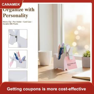 【CANAMEK 】 Desk Memo Holder with Cute Shape Modern Office Supplies for Student Study Desk Accessories Desk Organization Decor