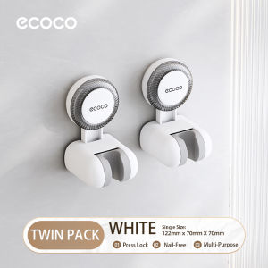 Ecoco Shower Head Bracket Suction Cup Angle Adjustable Shower Holder Universal Shower Head Hanger