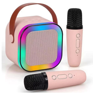【SG 24H SHIP】Wireless Karaoke Speaker With Karaoke Bluetooth Microphone Home KTV Karaoke hine RGB Light Portable Mini