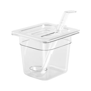 GN 1/6 ถาดใส่ท๊อปปิ้ง ถาดพลาสติก ถาดใส่ไข่มุก ถาดใสใส่ขนม Garnish Station FOODGRADE