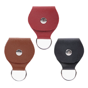 Portable Guitar Pick Box Protective Pick Holder Pick Storage Case Guitar Pick Bag Practical Pick Container PU Texture