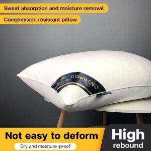 【BUY 1 TAKE 1】1PCS/2PCS Authentic Hilton Pillow High Quality  Five-star Hilton Hotel Home Pillow Premium Alternative Down Fiber Soft 100% Cotton Fabric 48x74cm