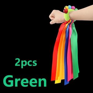 Children Wrist Ribbon Bracelets with Bells Elastic Wristbands for Dance Sports Party