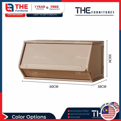 THE L30/60cm Multipurpose Stackable Bedroom Living Room Storage Box Organizer Display Plastic Rack