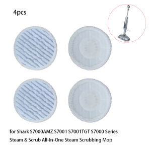 4pcs For Shark S7000AMZ S7001 S7001TGT S7000 Series Steam & Scrub All-In-One Steam Scruing Mop Pads Replacement Cloths