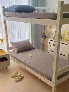 Solid Color 100% Waterproof Student Dormitory Mattress Protector Bunk Fitted Sheets Single/Super Single/Queen Sheets Pillow Cases