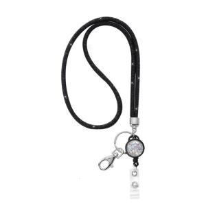 Rhinestones Lanyard Necklace For Key And Holder Sparkling Neck Lanyards for Keychain Necklace Retractable Lanyard