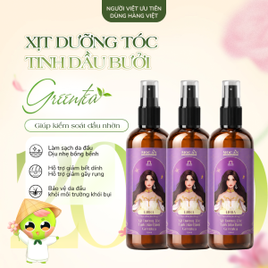 Combo 3 Chai Xịt Dưỡng Tóc Tinh Dầu Bưởi Mộc Ân Green Tea 120ml – Kiểm soát dầu sạch thoáng