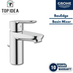 GROHE BauEdge Basin Mixer S-SIZE | Complete with Pop-up Waste | *10-year warranty | 32819000
