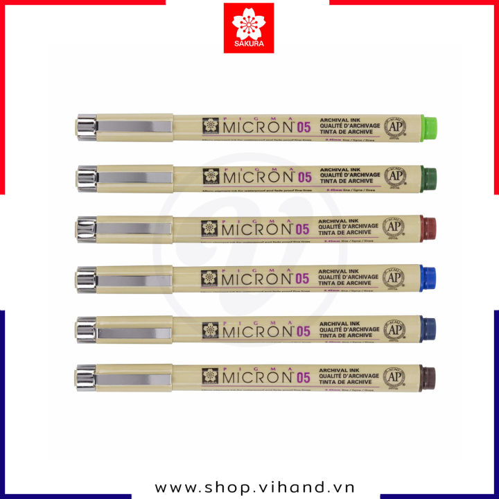 Bút line đi nét vẽ kỹ thuật Sakura Pigma Micron 05 Ngòi