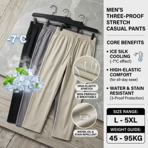 Quick Dry Casual Pants Waterproof Sports Pants High Elastic Lightweight Trousers for Men