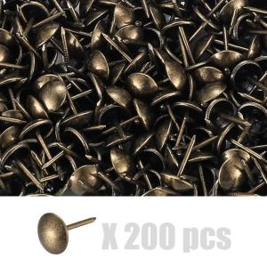 Metal Upholstery Nails Strong Decorative Rivets Metal Sofa Repair Nail 200pcs for Home Furniture Refurbishing