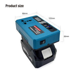 Car Inverter 18V/21V DC to 220V AC with Dual USB Charging Ports for Mobile and GPS Devices