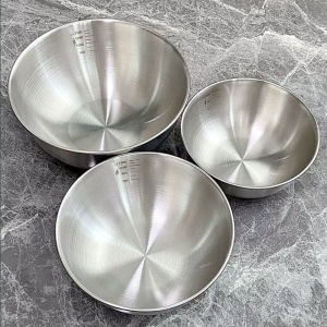 Set 3 ThauTrộn Bột Trộn  Salad  Ướp Thịt  Bát Đựng Cơm Canh Tô Đựng Thực Phẩm Chất Liệu Inox