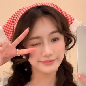 BELLEMODE Soft Wrap Triangle Hair Band Strap Plaid Pastoral Style Lattice Hair Scarf Sweet Sweet Headband Lace Hair Scarf Outdoor