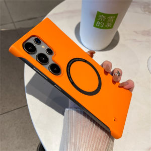 Luxury For Magsafe Thin PC Matte Frameless Phone Case For Samsung S26 S24 S25 Ultra Edge S23 FE S22 S21 S20 Plus Back Cover
