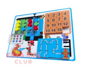 กระดานจิ๊กซอร์ ตัวเลข เรียงสี ช่วยฝึกทักษะในการคิด Multiple Game Puzzle Toys