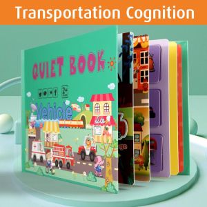 DIY  montessori busy  book Toddlers cognition fun sticker book Early Learning Education enlightenment  quiet book