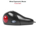 Wireless Trackball Mouse 2.4Ghz Wired Thumb-Controlled Digital Mause 10M Handheld Vertical Track Ball Optical Ergonomic Mice. 