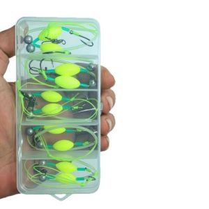DHCRP Đèn chống chói Dây móc đôi 4#6#8#10#12 Khả năng chống nước. Bộ dụng cụ câu cá bằng máy câu ngang Hồ và sông. Mút EVA Bộ dụng cụ câu cá bằng cần câu. Câu cá chép