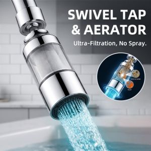 Tap Extender Anti-Splash High Pressure No Rust Filter Washable Stainless Steel 360 Rotatable Universal for Condo Balcony