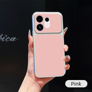 Case For OPPO Reno 16 15 Pro Max F S 16F 15F FS 5G Phone Shell Luxury Plating Leather Texture Shockproof Camera Protective Back Cover for OPPO Reno16 Reno15 16pro 15pro