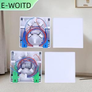 【E-WOITD】 กล่องต่อสายไฟเบอร์ออปติก86แผงแยกสายไฟเบอร์ออปติกกล่องต่อประกบอะแดปเตอร์ SC ชุดสายไฟเบอร์2แกน