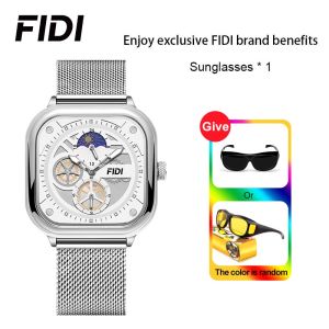 FIDI Watch mens niche advanced multi-functional square student business watch glow-in-the-dark waterproof fashion simple watch