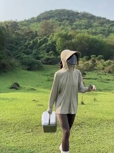 Shipped from China [BIN]2025 New style sun protection clothing for women in summer UV protection UPF50+ Ice Silk Detachable Hand Protection Thin Sun Protection Clothing