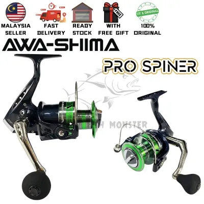 AWASHIMA PRO SPINER FISHING REEL SPINNING REEL HARGA MURAH MESIN PANCING