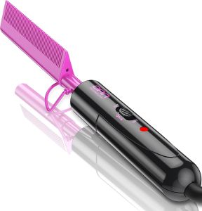 DAN Technology Dual Voltage Ceramic Pressing Comb - 450 ° F Fast HeatingStraightener for Lace Front Wigs and Black Womens Hair