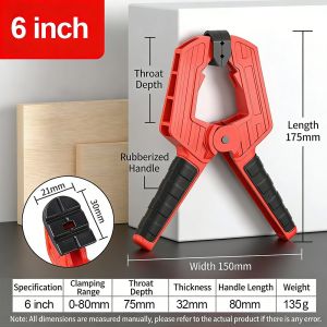 CANICECA Spring Clamps Quick Clamp Non-slip Handle Plastic Heavy Duty Locking Pliers Portable Multi-Purpose Woodworking Tool Woodworking
