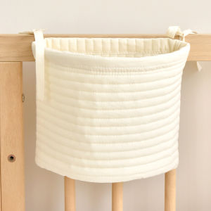 INS Hanging Baby Bed Storage Bag Crib Bedside Clothes Toys Organizer - Cartoon Home Space Saver 20*21CM