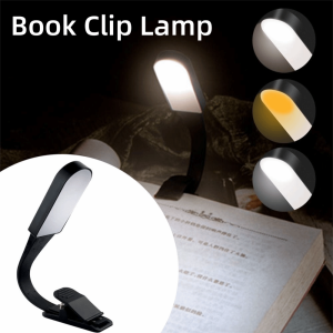 UMBRAULI Portable Book Clip Lamp Adjustable 360 Degree Bending LED Reading Lights Compact Touch Dimming Clamp Night Light Dormitory