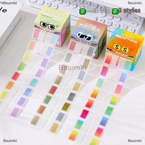 [COD] Bsuimki 128 tờ hộp ngăn kéo-phong cách Pull-out Pearlescent giấy dính trong suốt đầy màu sắc đánh dấu ghi chú Memo Pad Lưu ý đánh dấu Nguồn cung cấp