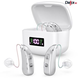 Hearing Aids Portable Charging Case Rechargeable Noise Reduction Ergonomic Fit For Seniors And Adults