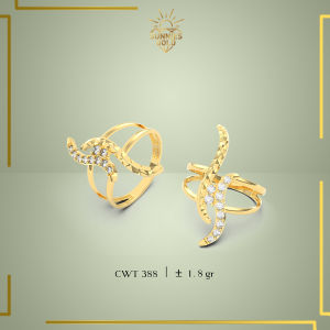 CINCIN EMAS KADAR 300 DAN KADAR 375 CINCIN EMAS CINCIN WANITA MODEL MEWAH CT 388