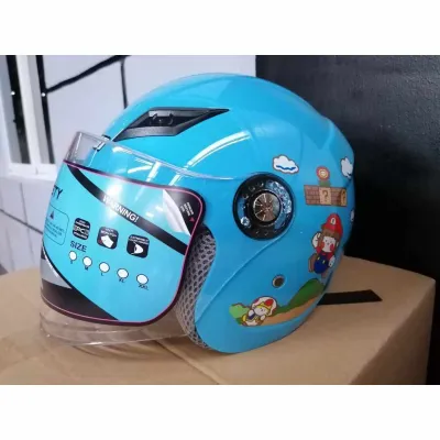 HNJ Titan-A4 001 K Half Face Helmet For Kids Helmet (Super Mario)