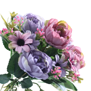 Realistic Faux Flower Arrangement Celebration Decoration Not Need Maintenance Crafted With Silk Fabrics