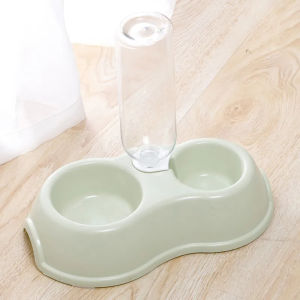 Pet Bowl Water Bottle with Food Bowl Automatic Drinking Dogs Cats Supplies Kitten Puppy Feeders Dispenser Storage Feeding Pet Cup