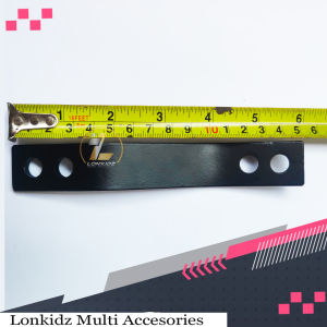 Breket Knalpot Plat Besi Tebal Lubang 10mm Model Tekuk Universal Motor Panjang 6cm 10cm 15cm 18cm 20cm 25cm 30cm Pangkon Knalpot CLD