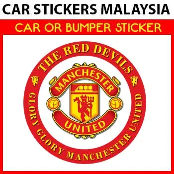 Manchester United FC Logo Round [ CSM ] Car Sticker Bumper Sticker Motor Small Stickers