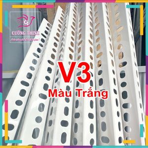 Thanh sắt V3 màu ĐEN dài 50cm60cm80cm 1m1m21m51m82m lắp đặt khung sắt kệ V lỗ..