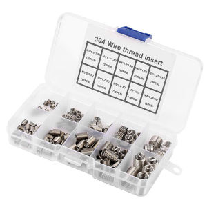 304 Stainless Steel Wire Thread Inserts Thread Repair Sleeve Kit M3 M4 M5 M6 M8 Thread Reinforce Repair Tool