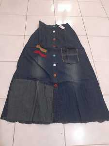 garansi termurah rok jeans premium rok 7/8 fashion muslimah rok jeans terbaru