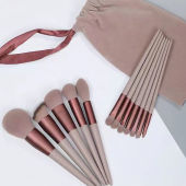 8/13Pcs Makeup Brush Set with Storage Bag Makeup Sponge Soft Fur Eye Shadow Foundation Blush Highlighter Brushes Beginner Beauty Makeup Tool