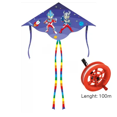 New Large Cartoon Kite with 100M Long String for Children Adults Frozen LinaBell Spider Astronaut Design