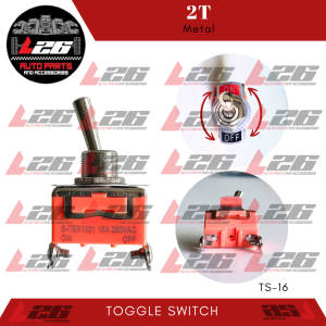 UNIVERSAL TOGGLE SWITCH 2TEETH FOR MOTOR TRUCK JEEP VAN HORN SWITCH TS-16 Metal