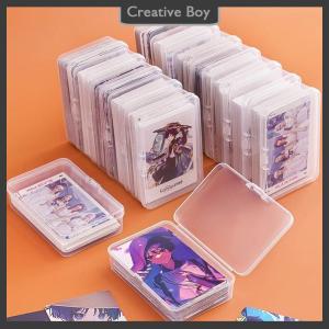 [Creative] Mới trong suốt nhựa lưu trữ hộp photocards thẻ nhỏ lưu trữ hộp bàn tổ chức hộp phân loại hộp văn phòng phẩm